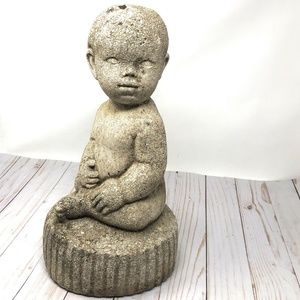 LARGE 1930’S ANTIQUE SOLID CONCRETE KEWPIE INFANT